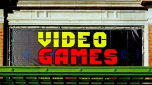 A banner displays "video games".