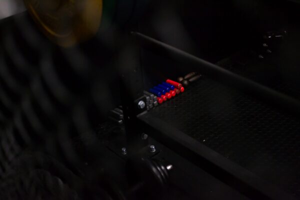 black and red audio mixer