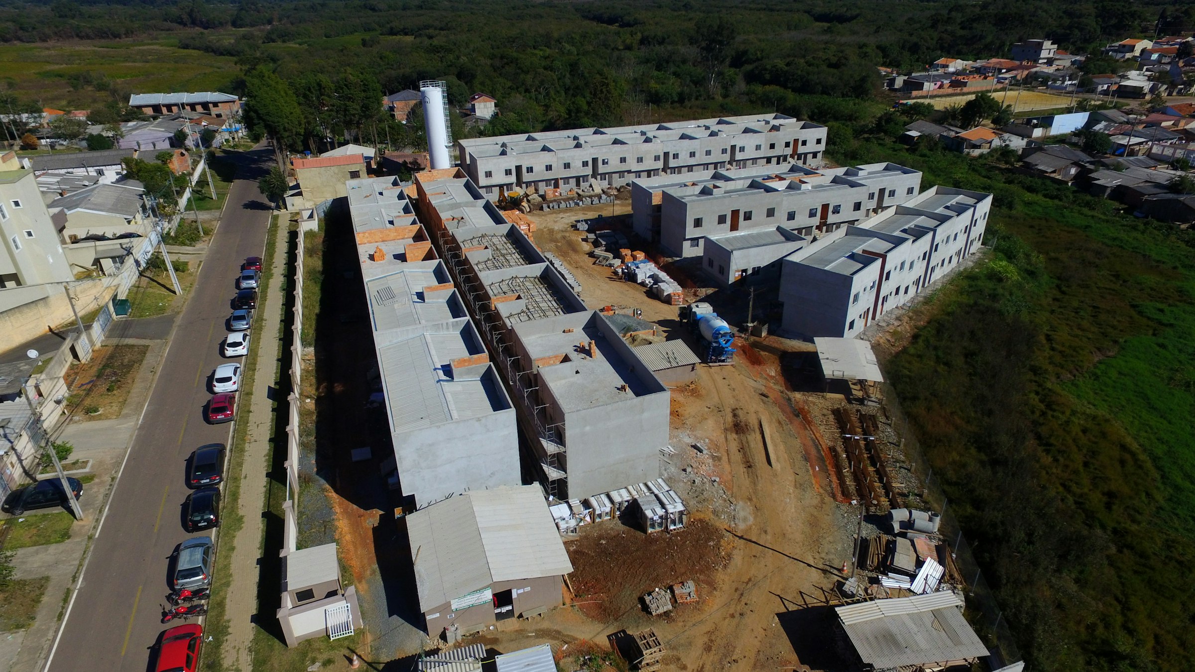 white and blue concrete building