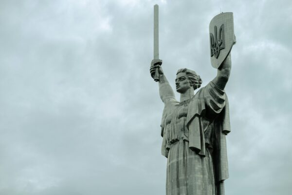 Mother motherland monument in kyiv, ukraine.