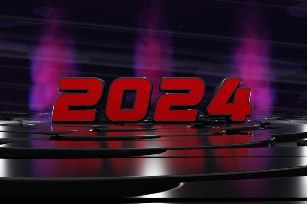 a large red number sitting on top of a table