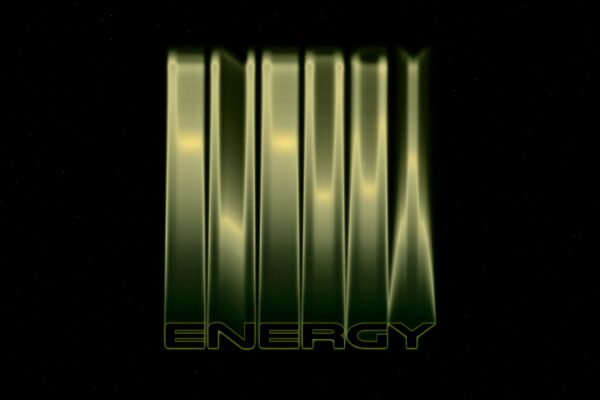 a dark background with the word energy on it