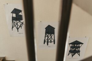 black and white star wall decor