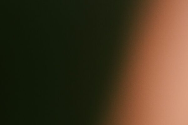 Dark green fading to light orange gradient