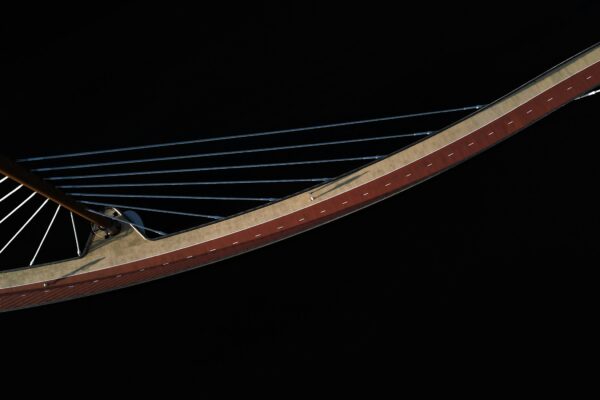 A close up of a tennis racquet on a racket