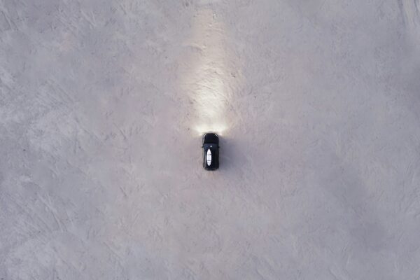 black and silver round ornament