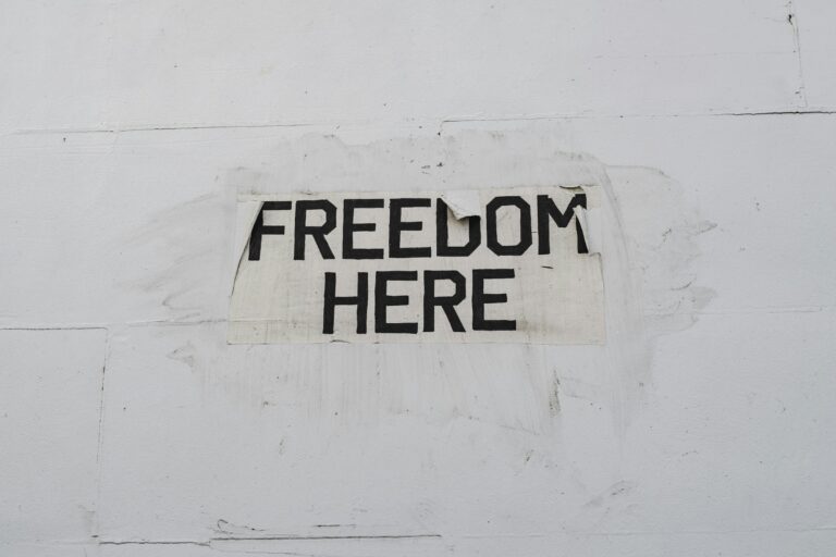 freedom here signage
