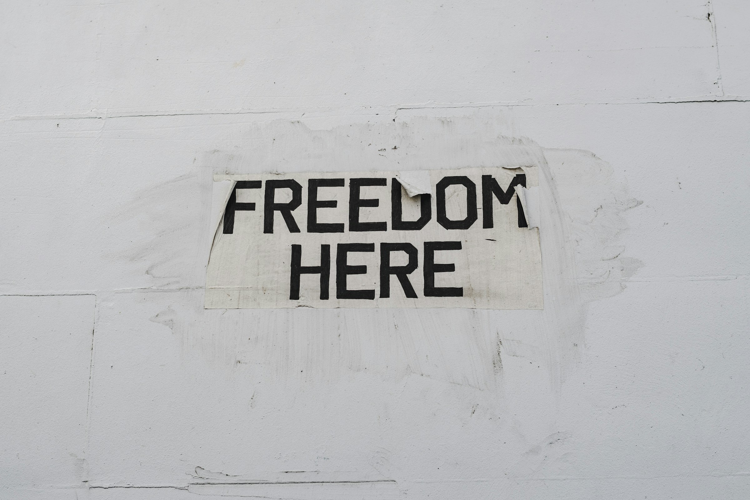 freedom here signage