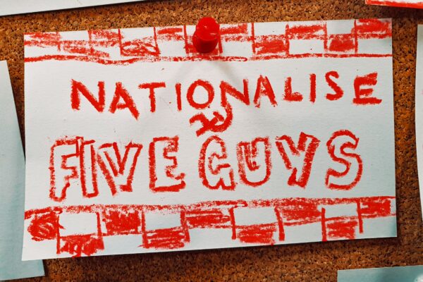 red and white happy birthday signage