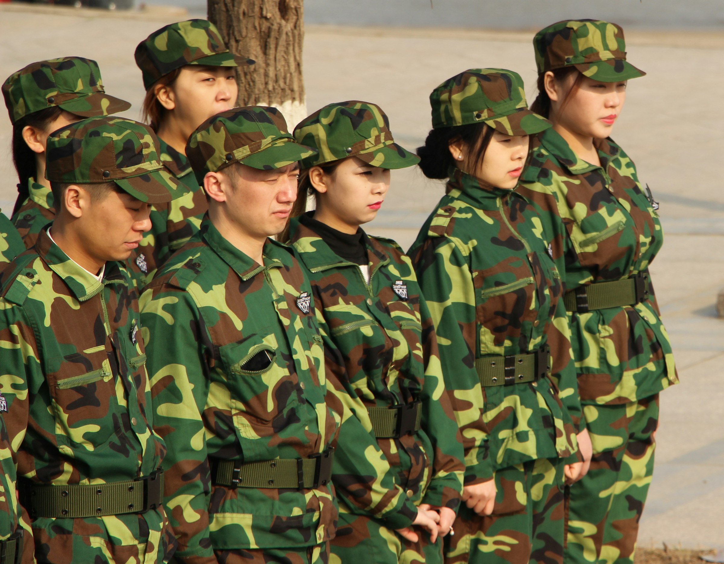 military personnel standing