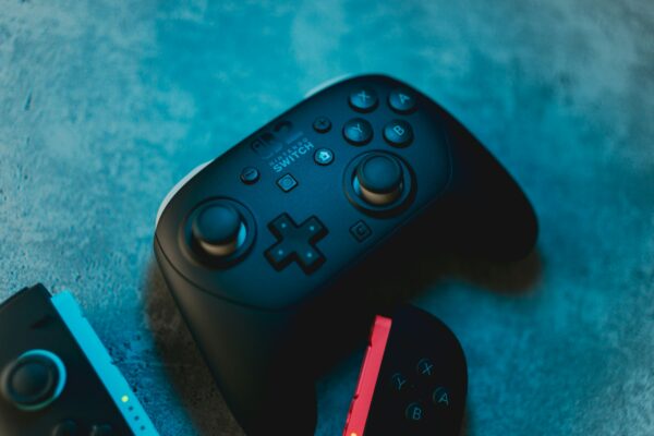 Nintendo switch controllers are shown in the image.