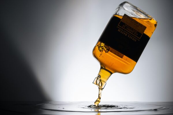 black and white labeled bottle