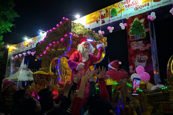 Santa Claus on carriage