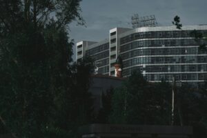 a tall building with a clock on top of it