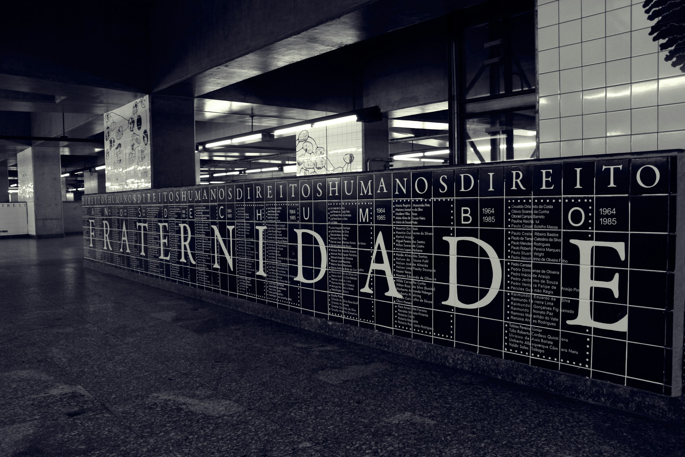 a black and white photo of the entrance to a building