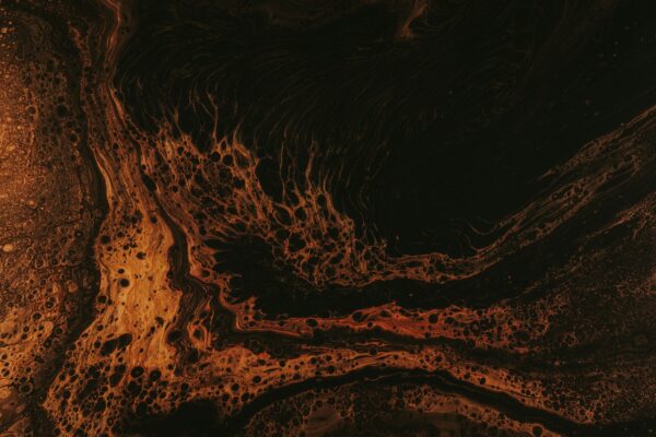 a close up of a black and brown substance