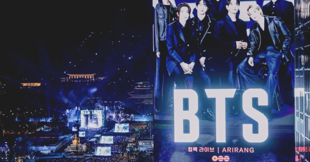 BTS brilha em show gratuito e celebra lançamento de ‘ARIRANG’ em Seul