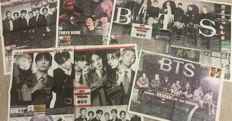 BTS brilha nas capas dos principais jornais esportivos do japão