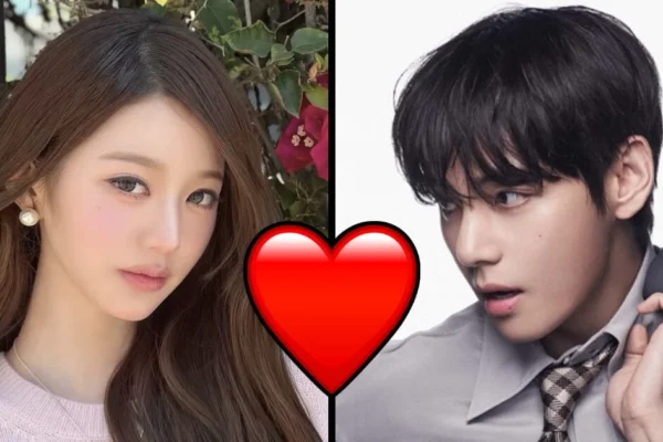 Rumores de namoro entre V do BTS e Wonyoung do IVE esquentam com postagens coincidentes