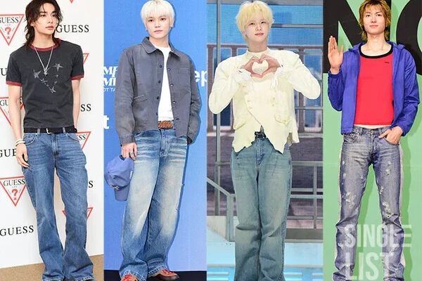 K-pop e moda: Hyunjin, Taeyong, Shin Yu e Martin arrasam com jeans nesta primavera