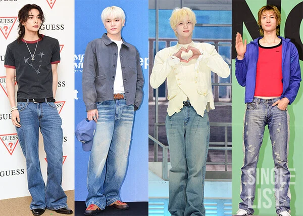 K-pop e moda: Hyunjin, Taeyong, Shin Yu e Martin arrasam com jeans nesta primavera