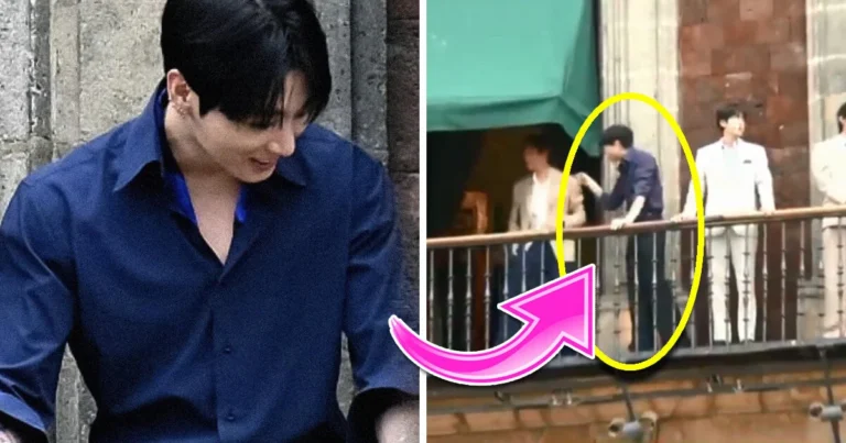 Jungkook do BTS corre para longe do microfone em evento no México