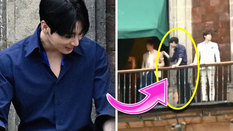 Jungkook do BTS corre para longe do microfone em evento no México