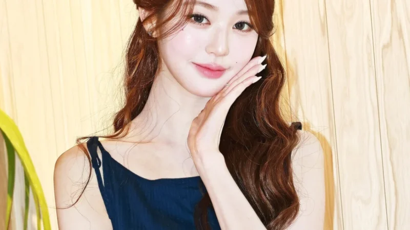 Jang Wonyoung brilha como uma princesa em evento de moda com vestido marinho