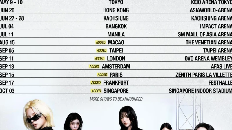 ITZY expande sua terceira turnê mundial com novos shows em sete cidades