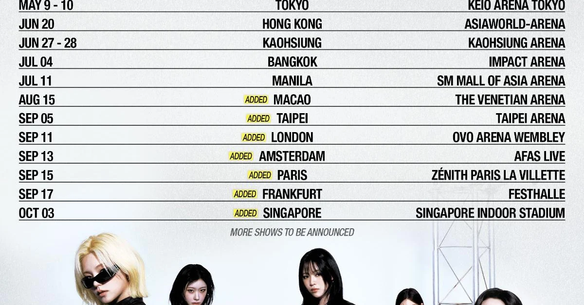 ITZY expande sua terceira turnê mundial com novos shows em sete cidades