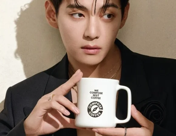 BTS V em negociações para renovar contrato de 73 bilhões com Compose Coffee