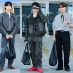 Jimin do BTS e ídolos coreanos desfilam estilo no aeroporto de incheon