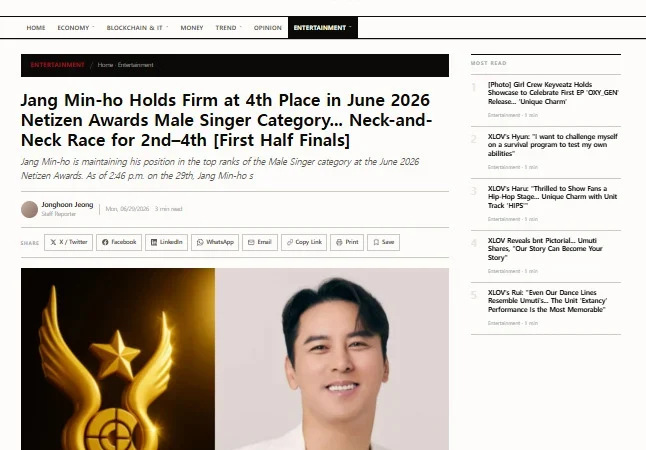 Estrelas do k-pop se destacam em intensa competição no netizen awards
