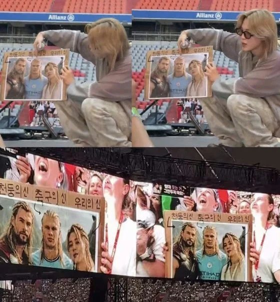 Jimin do BTS arrasa com imitação hilária de Erling Haaland em show em Munique
